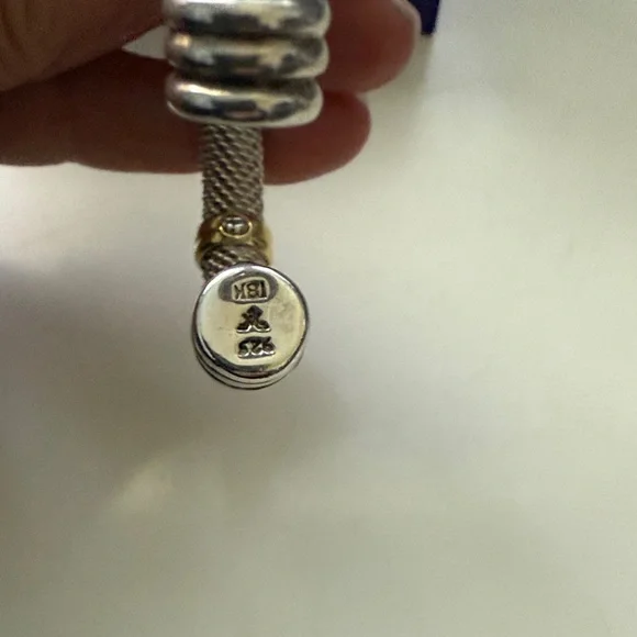 Scott Kay Silver and Gold Mesh Bracelet - Picture 5 of 8